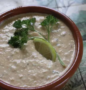 Smoked salmon peppadew and celery dip