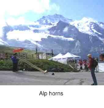 Alp horns in the Kleine Scheidegg.