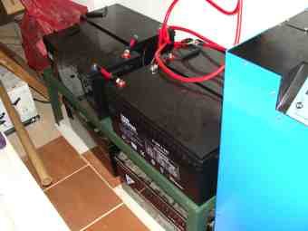 My battery bank was a large expense. Eight 200Ah lead crystal sealed batteries. My battery bank was a large expense. Eight 200Ah lead crystal sealed batteries.