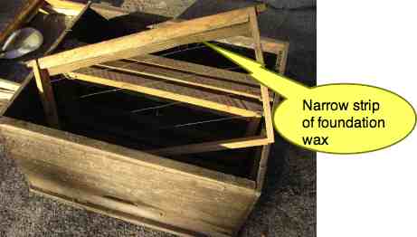 Bee trap using strip foundation. Bee trap using strip foundation.