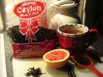 Black tea and fruit for Bernard