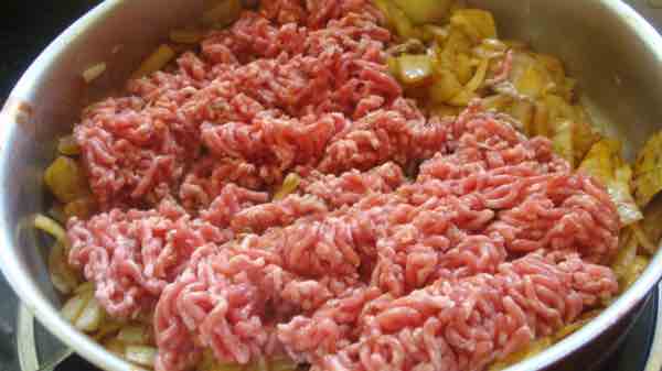 Bobotie uses ground beef; we use half the amount, substituting instead chickpeas for protein. Bobotie uses ground beef; we use half the amount, substituting instead chickpeas for protein.