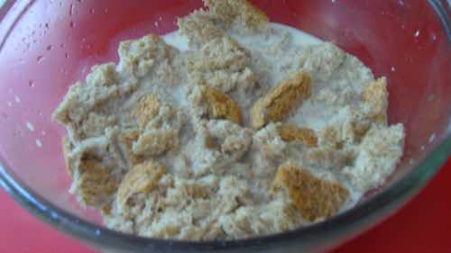 Bobotie, milk and bread. Bobotie, milk and bread.