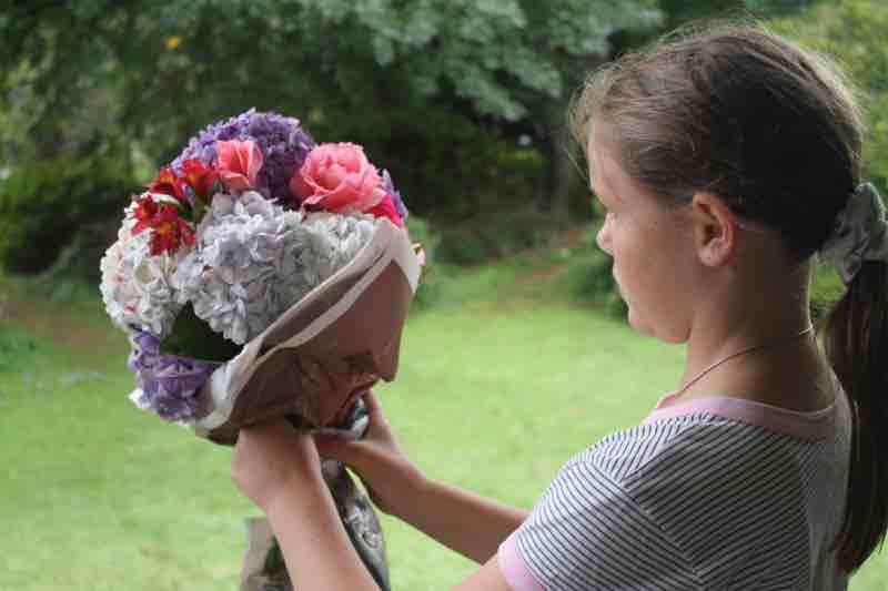 Flowers beth in newsprint Flowers beth in newsprint