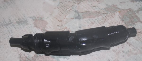 Burned connector between our west facing solar panels. Burned connector between our west facing solar panels.