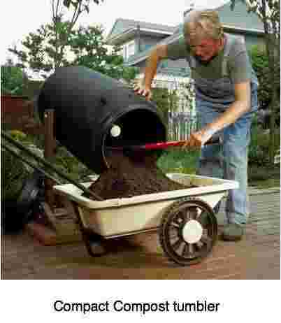 Compact compost tumbler. Compact compost tumbler.