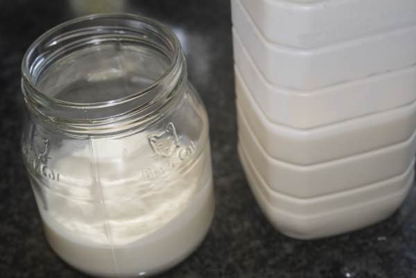 Cream can be soured with kefir