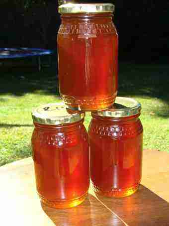 Crystallised honey in week 1. Crystallised honey in week 1.