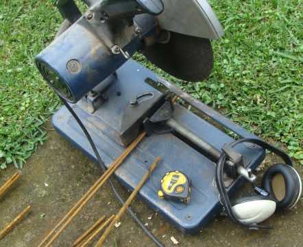 The cutoff saw for making these chicken tractor designs. The cutoff saw for making these chicken tractor designs.