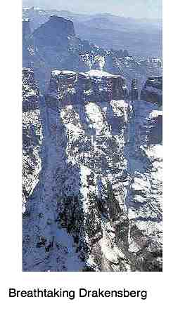 Drakensberg mountains covered in snow. Drakensberg mountains covered in snow.