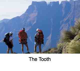 The Tooth in the Drakensberg mountains. The Tooth in the Drakensberg mountains.