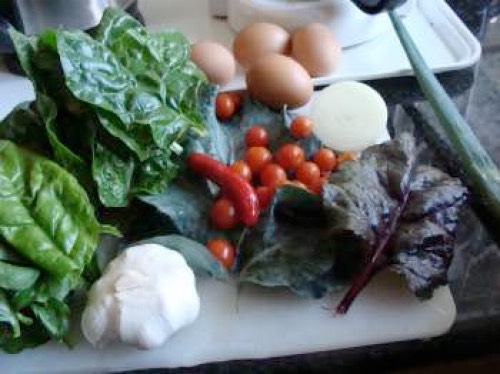 Eight colours eggs Florentine ingredients Eight colours eggs Florentine ingredients