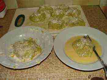 Your falafel burgers go first into flour and then egg before frying. Your falafel burgers go first into flour and then egg before frying.