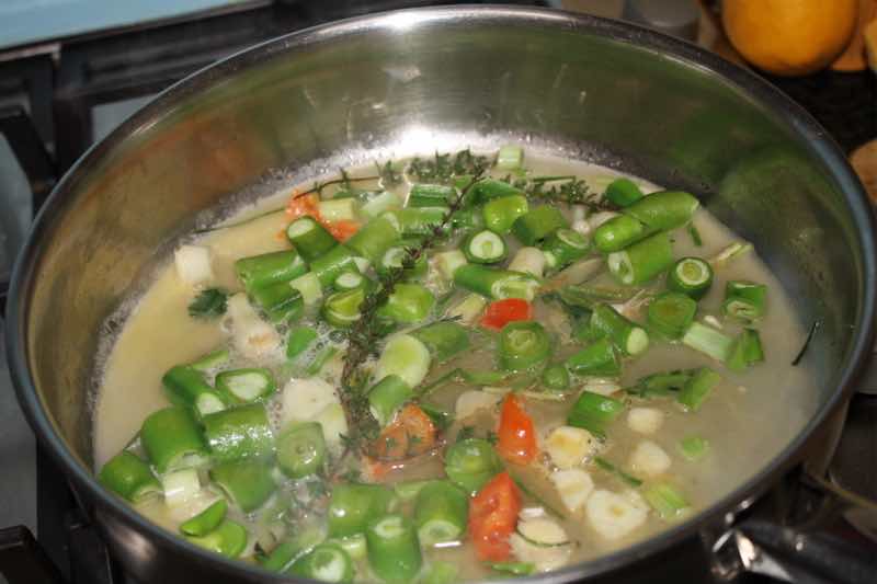 Fava beans with thyme and peppadew. Fava beans with thyme and peppadew.