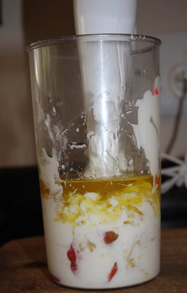 Fennel and tomato salad dressing. Fennel and tomato salad dressing.