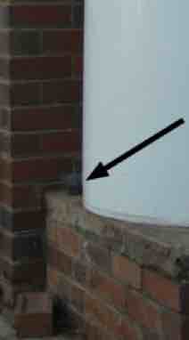 Fibreglass tank outlet. Fibreglass tank outlet.