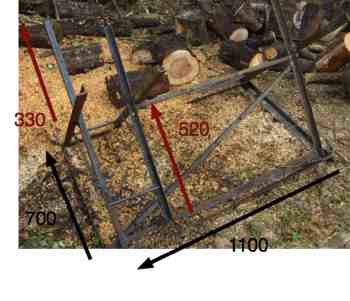 Firewood sawing rack or horse Firewood sawing rack or horse