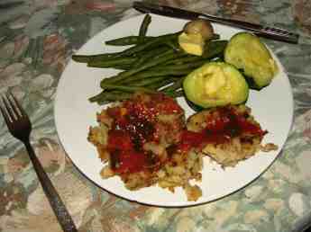 Fish cakes and a sauce Fish cakes and a sauce