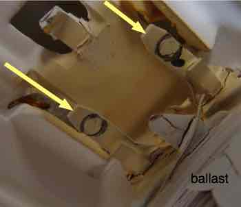 The ballast on a fluorescent tube.