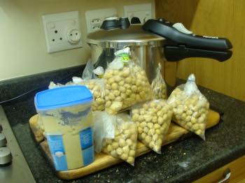 Freezing chickpeas Freezing chickpeas
