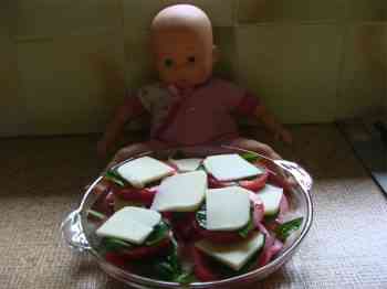 Fresh tomato with Mozzarella and sweet basil. Fresh tomato with Mozzarella and sweet basil.