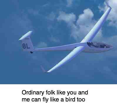 It's gliding that is the sport of kings. It's gliding that is the sport of kings.