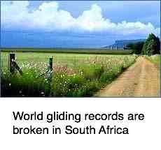 Gliding world records are made by flying along streets of clouds. Gliding world records are made by flying along streets of clouds.