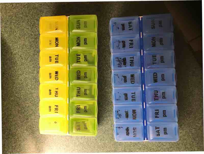 His and her daily pills.