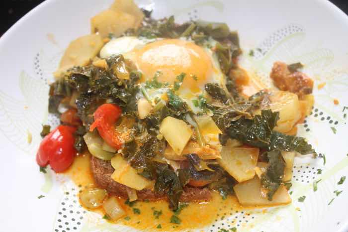 Homemade gremolata on Eggs Hilton Homemade gremolata on Eggs Hilton