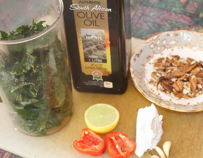 Kale pesto ingredients. Kale pesto ingredients.