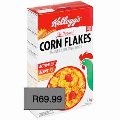 Kellogg's corn flakes for R69.99 Kellogg's corn flakes for R69.99