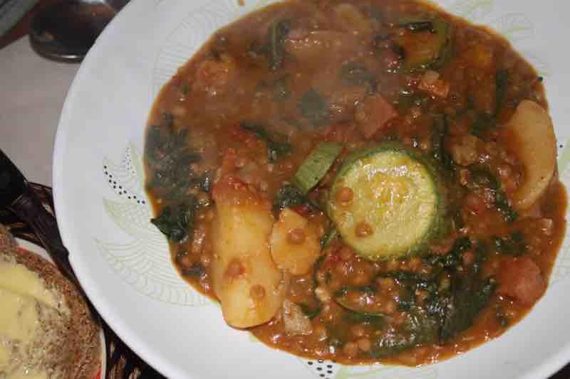Lentil potage. Lentil potage.