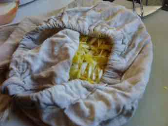 Lime zest in bag. Lime zest in bag.