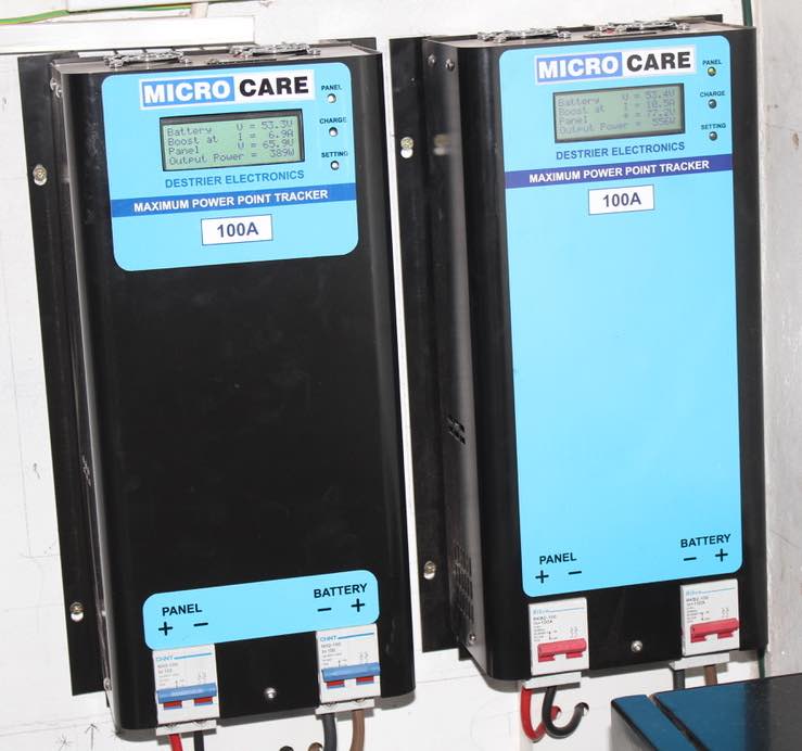 MPPT upgrade to two 100 amp units. MPPT upgrade to two 100 amp units.