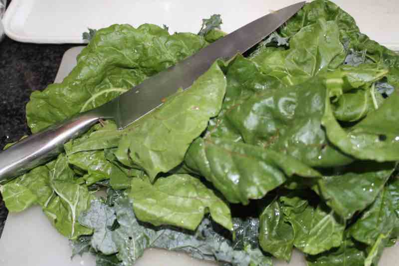 Mixed greens for bobotie. Mixed greens for bobotie.