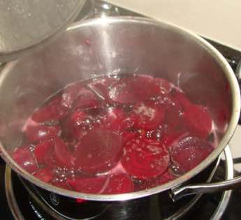 Pickled beets boiling Pickled beets boiling
