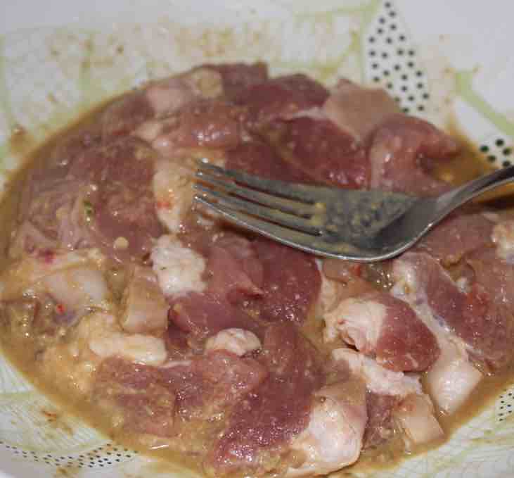 Pork slithers marinade.