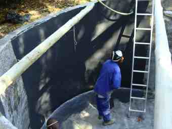 Underground rainwater reservoir. Underground rainwater reservoir.