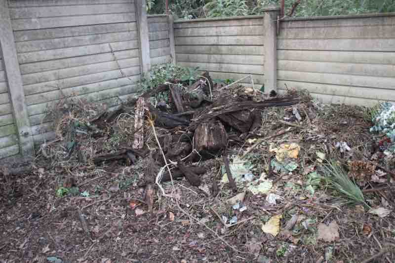 Rough compost material. Rough compost material.