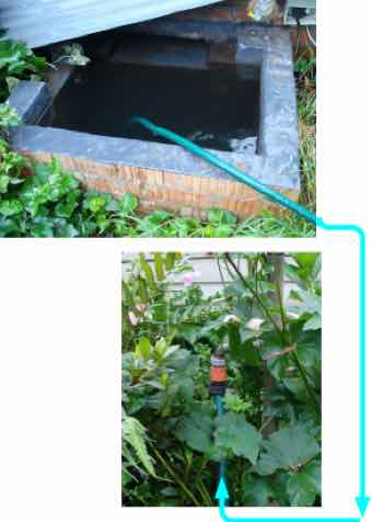 Siphoning from sump.