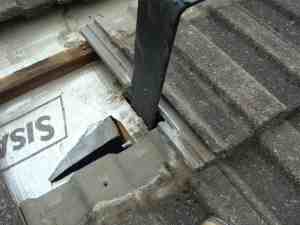 Solar panel brackets insitu Solar panel brackets insitu