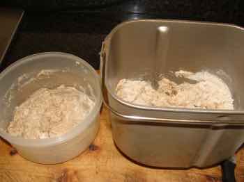 The sourdough bread divided in two parts makes this method cumbersome in my opinion. The sourdough bread divided in two parts makes this method cumbersome in my opinion.