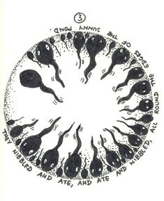 Tadpole graphic number 3, by Lorraine Harrison.