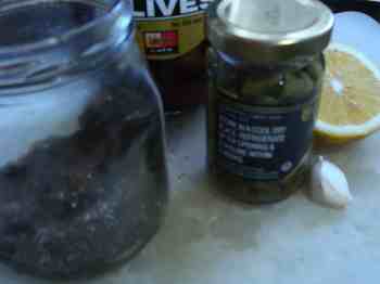 Tapenade ingredients complete Tapenade ingredients complete