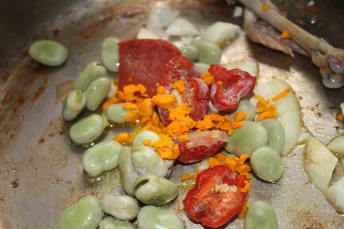 Turmeric and broad beans Turmeric and broad beans