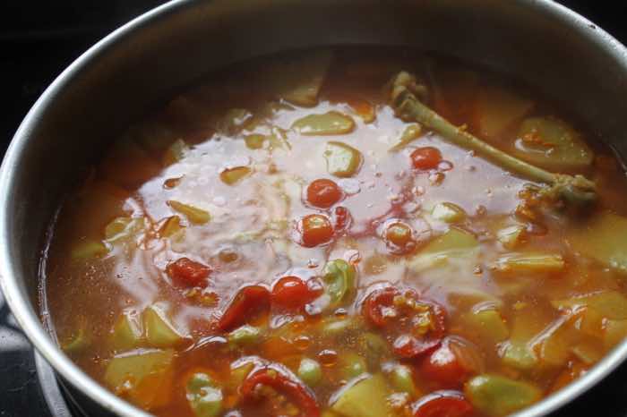 Turmeric, broad-bean and peppadew shakshuka Turmeric, broad-bean and peppadew shakshuka