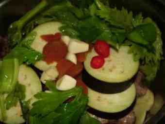 The veggies to go with mutton. The veggies to go with mutton.