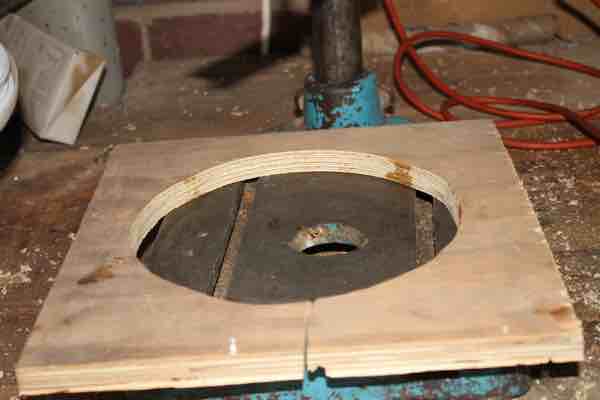 Wooden bracket to support creaming honey.