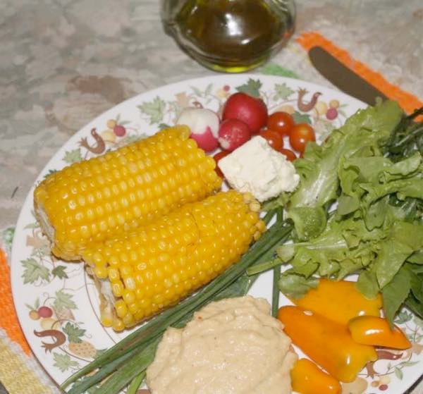 Yellow maize summer salad