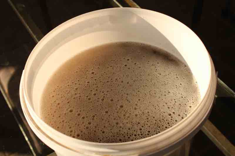 apple cider fermenting in bucket apple cider fermenting in bucket